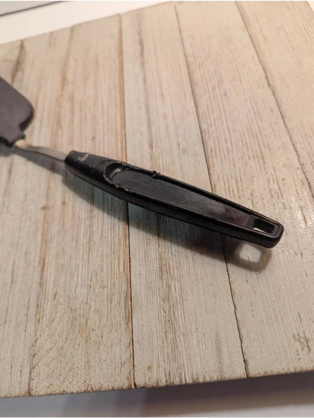 Vintage Black Nylon Slotted Short Spatula Flipper Turner 10 1/4”